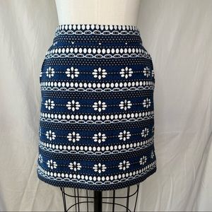 J. Crew Navy Cotton Mini Skirt Pockets Size 2